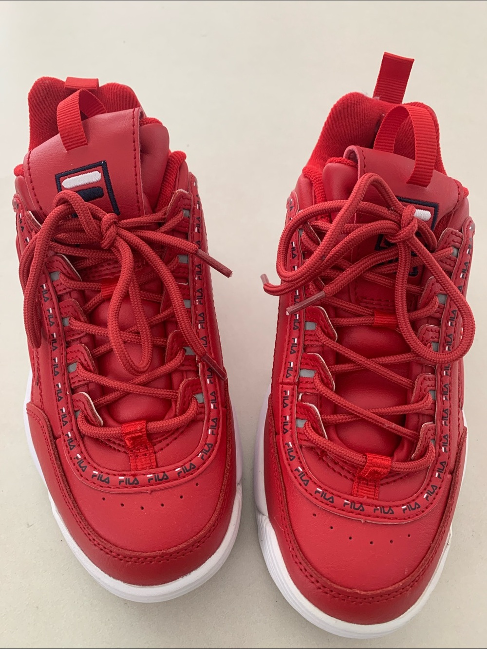FILA red Low-Top Sneakers